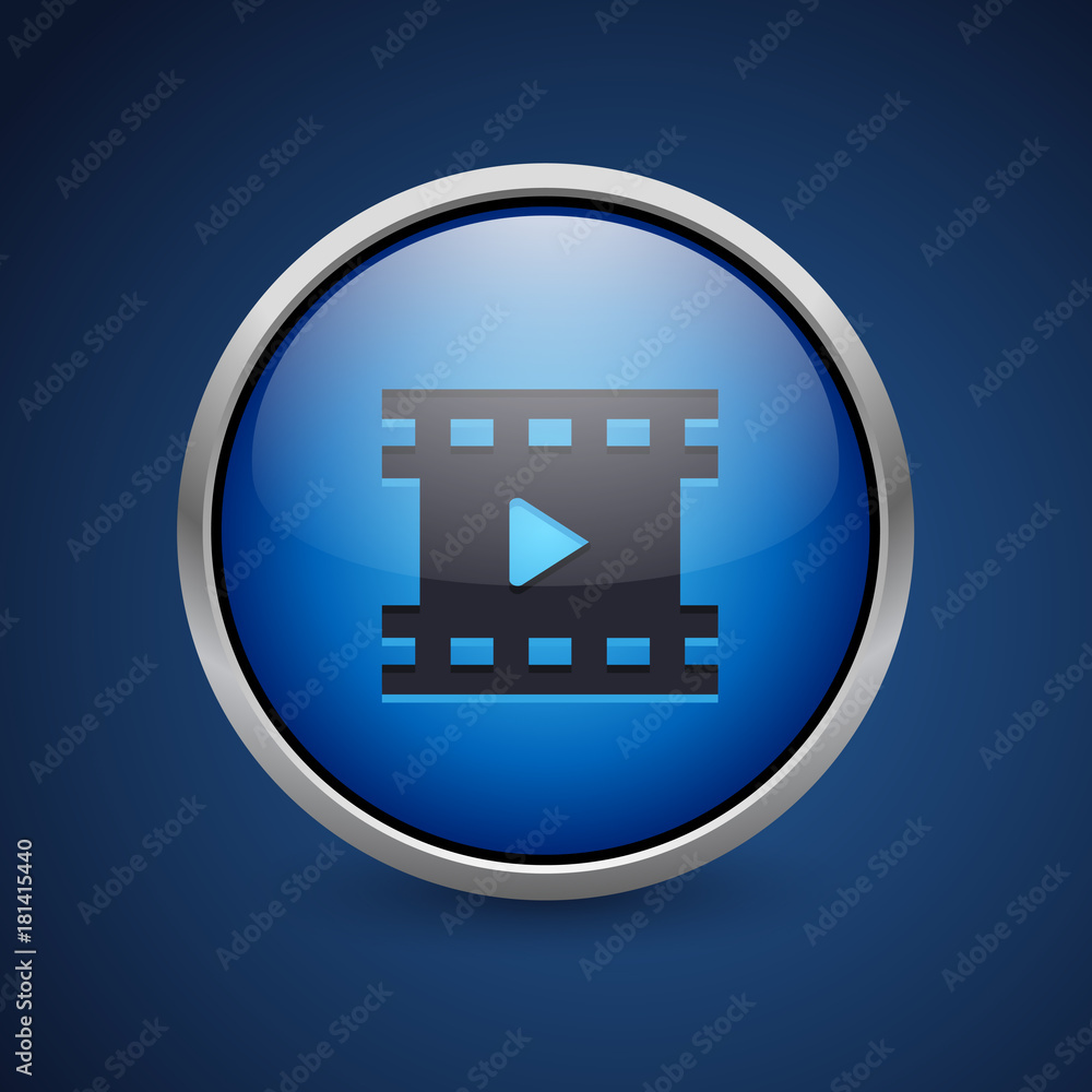 Push Button - Dark Blue Web Icon Push Button - Dark Blue Web Icon