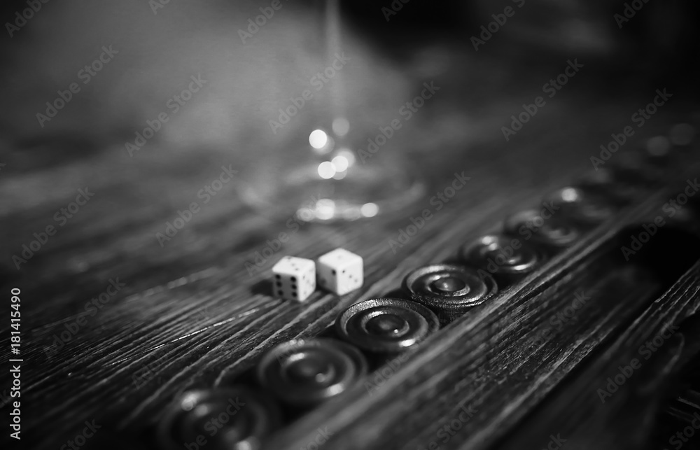 table game handmade dice and backgammon Gambling