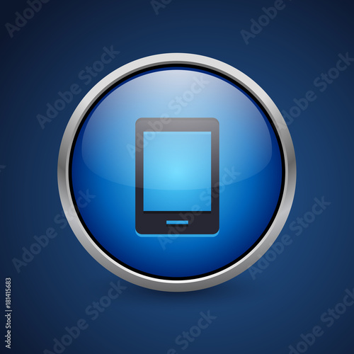 Push Button - Dark Blue Web Icon