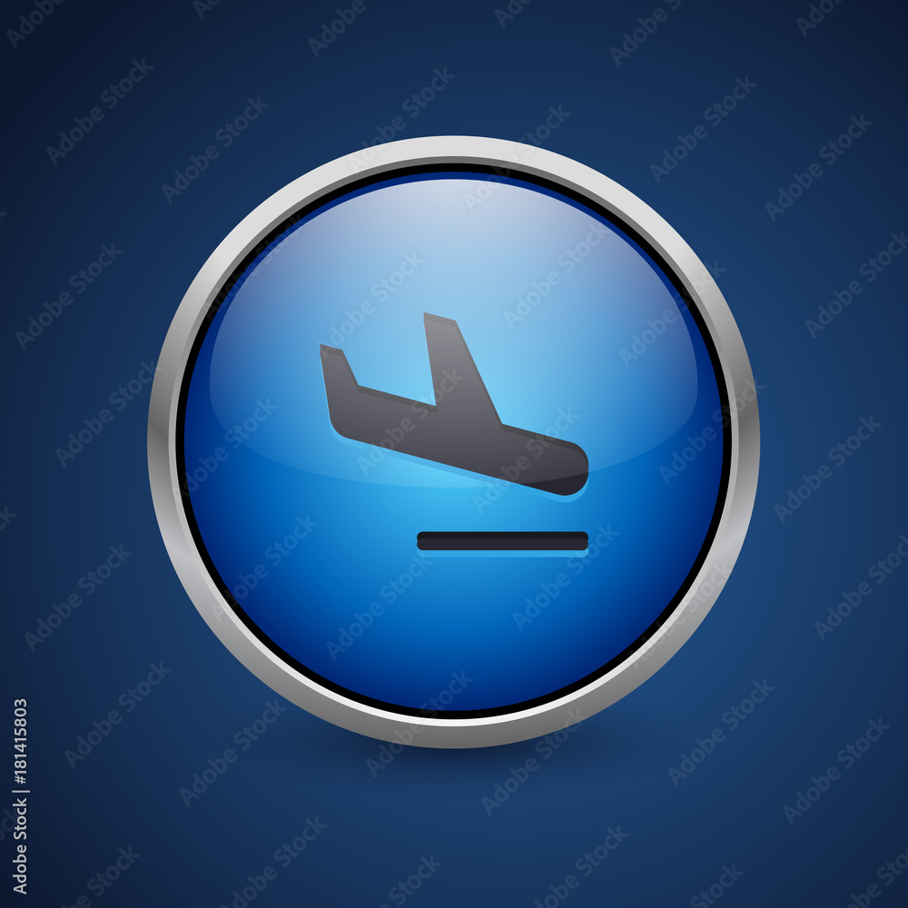 Push Button - Dark Blue Web Icon Push Button - Dark Blue Web Icon