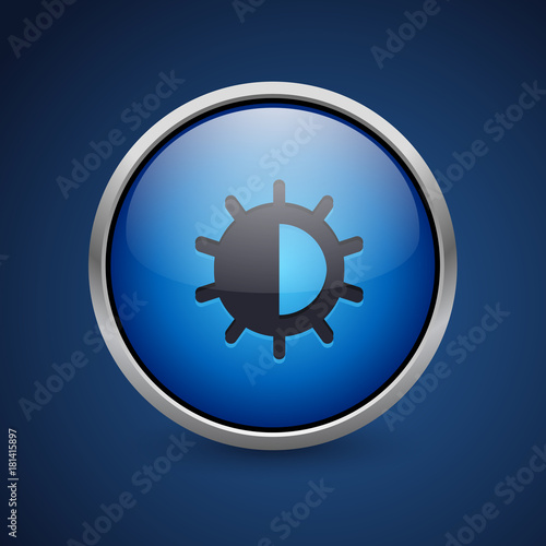 Push Button - Dark Blue Web Icon