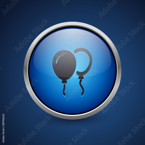 Push Button - Dark Blue Web Icon