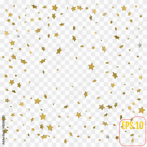 3d Confetti Star Background Pattern. Modern design. Vector illustration