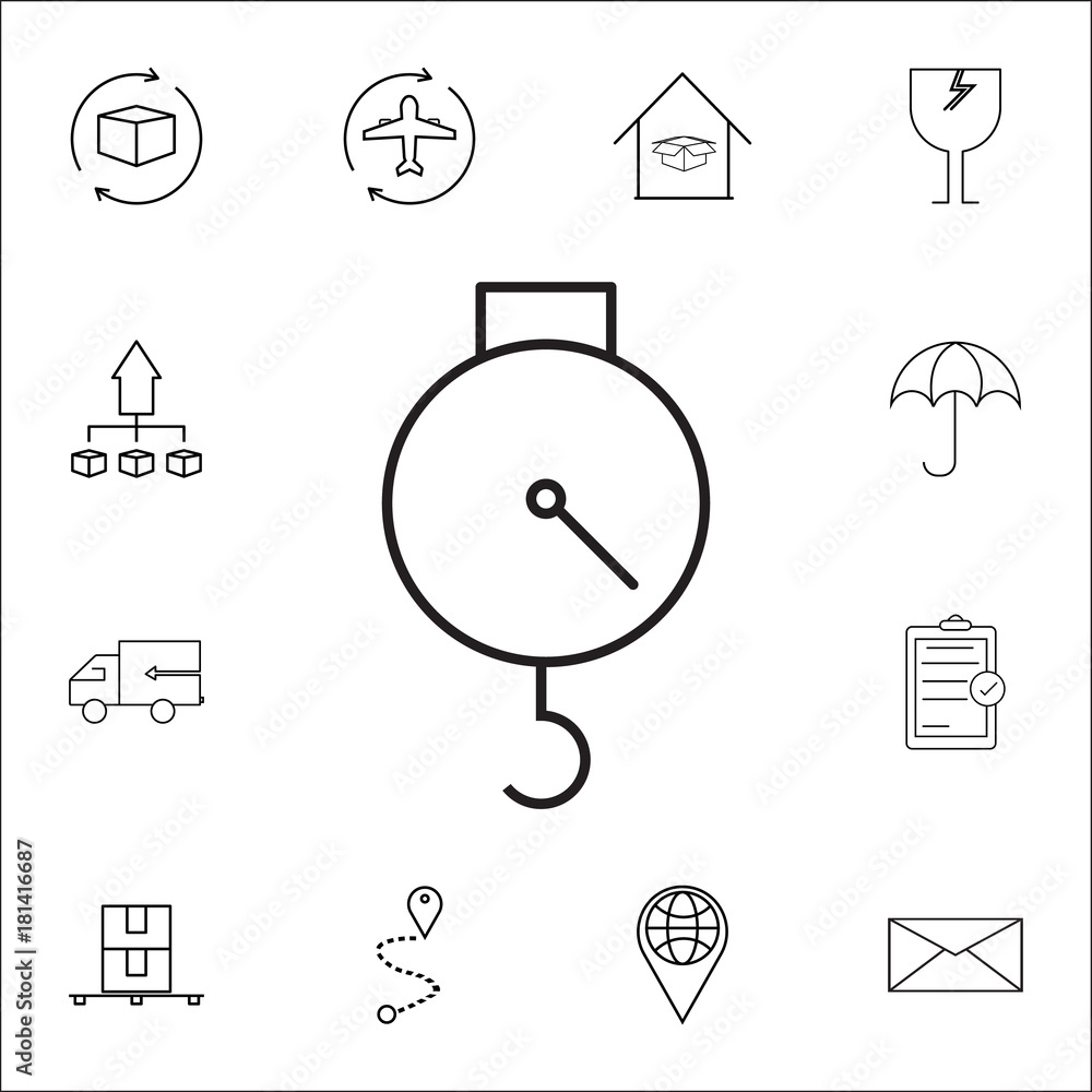 spring scale icon. Set of Logistic icons. Premium quality graphic