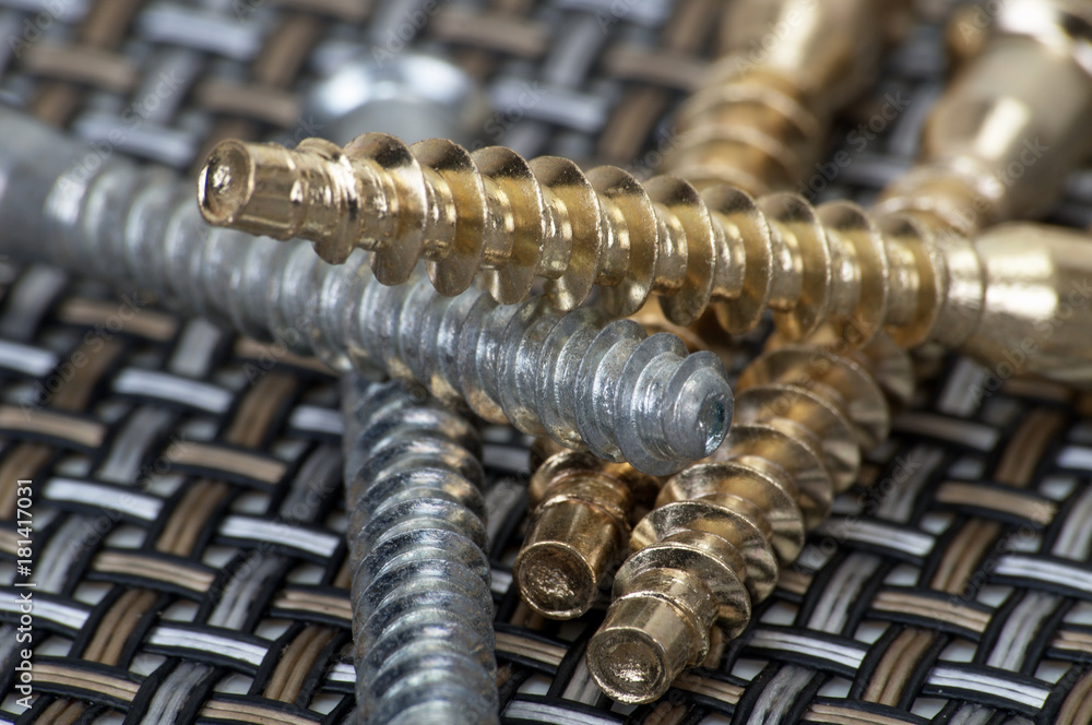 Metallschrauben Nahaufnahme,
