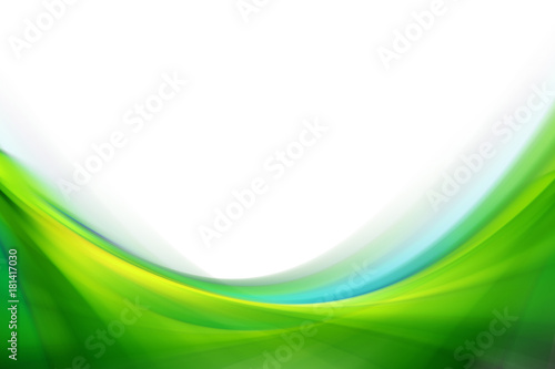 Illustration of a background with a green wave 