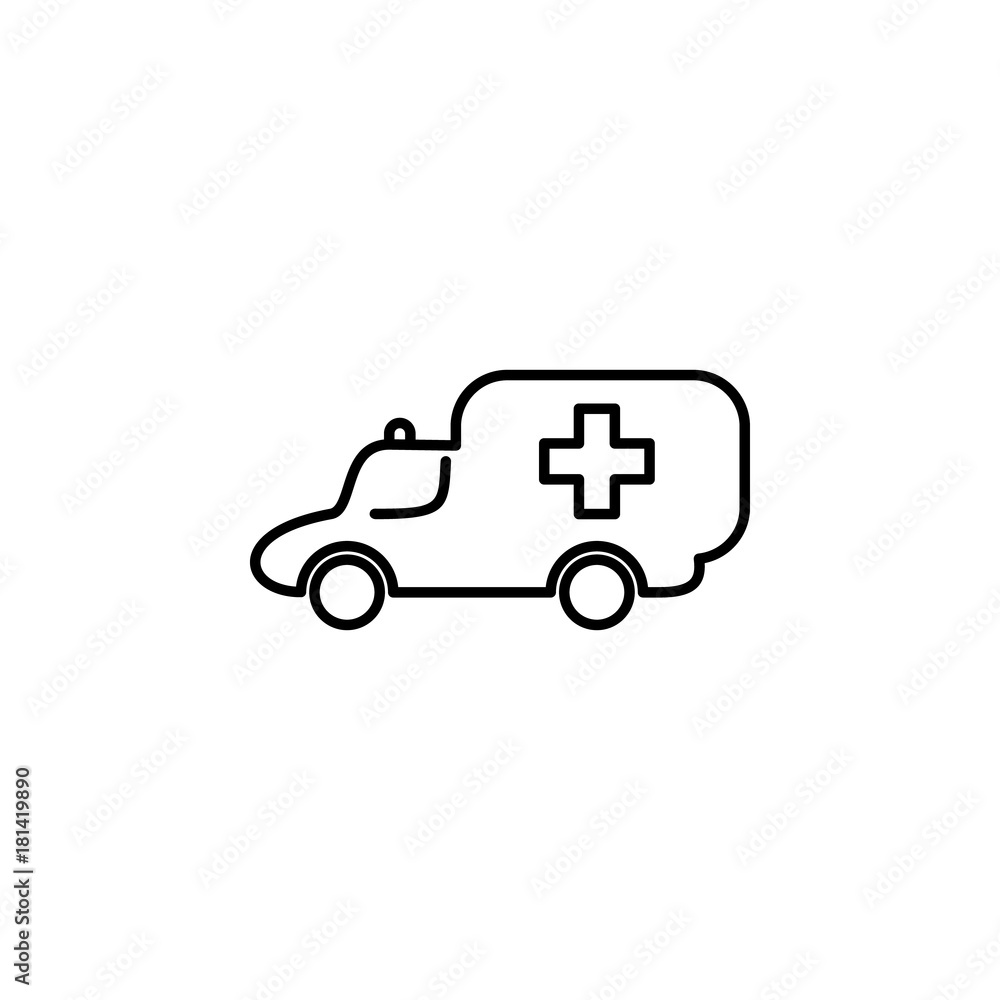 Fototapeta premium ambulance van icon
