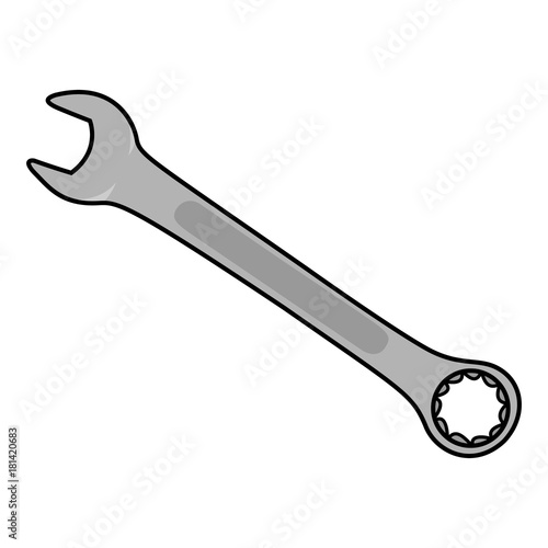 Cartoon Wrench Vector Illustration