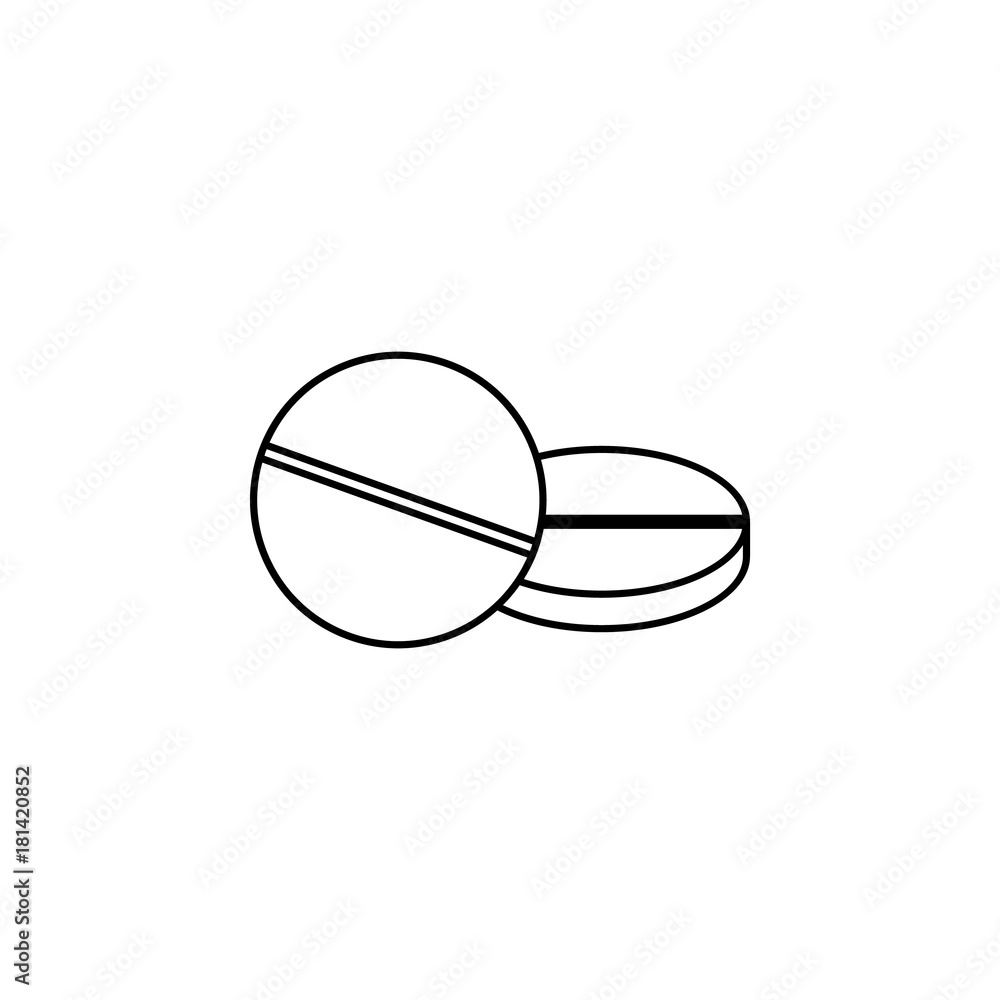 Fototapeta premium Pills line icon