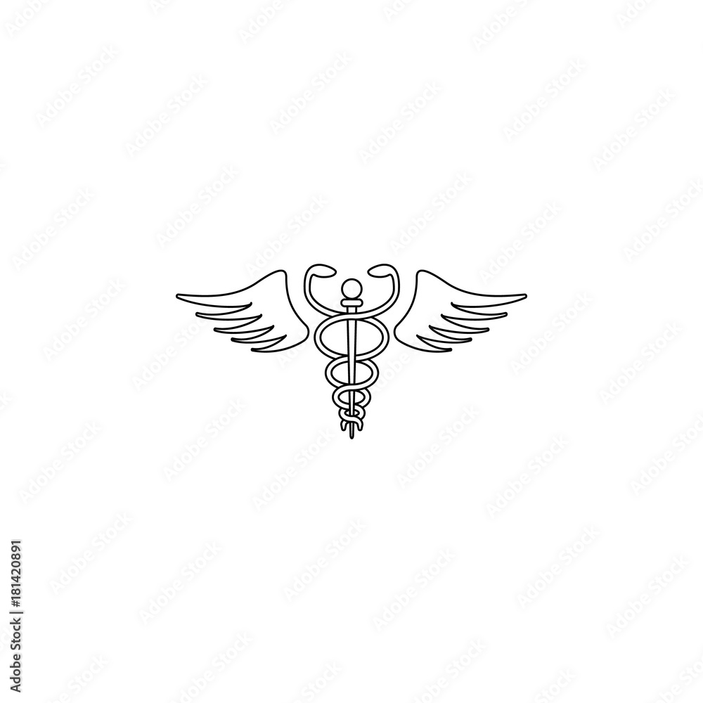 Fototapeta premium medical snake symbol icon