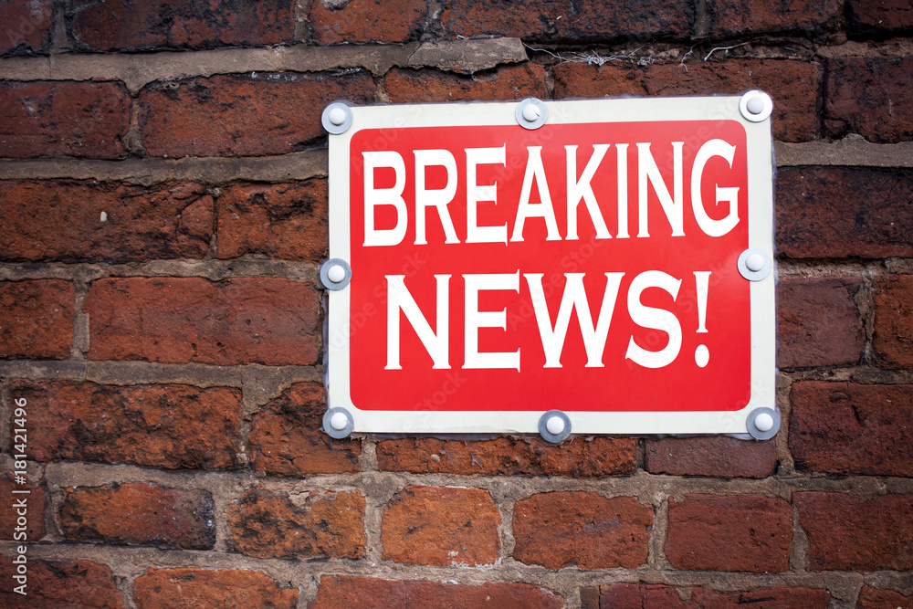 Hand Writing Text Caption Inspiration Showing Breaking News Concept Meaning Newspaper Breaking News Written On Old Announcement Road Sign With Background And Copy Space Stock Photo Adobe Stock Hand Writing Text Caption Inspiration Showing Breaking News Concept Meaning Newspaper Breaking News Written On Old Announcement Road Sign With Background And Copy Space Stock Photo Adobe Stock