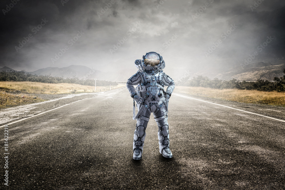 Spaceman and his mission. Mixed media Spaceman and his mission. Mixed media