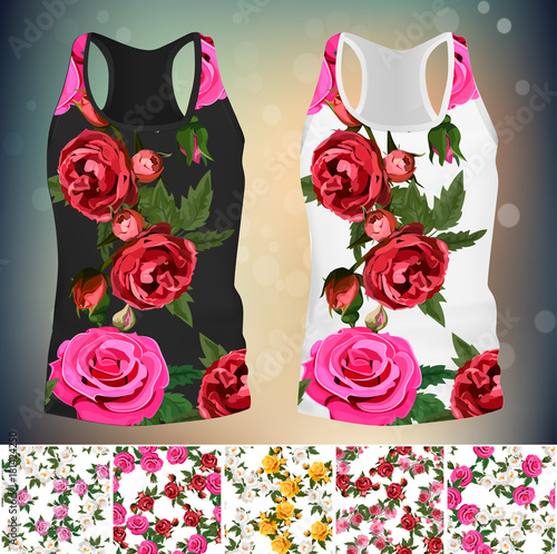 T-shirt with an trendy rose design