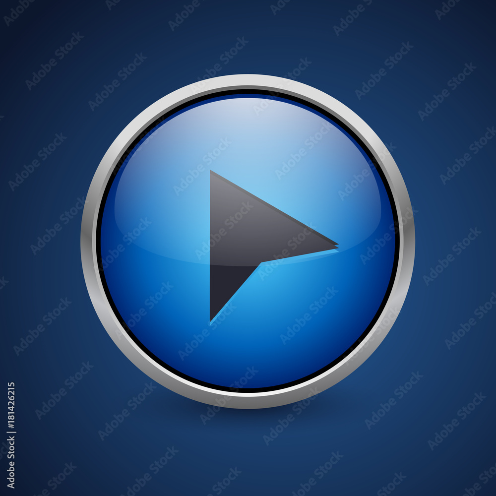 Push Button - Dark Blue Web Icon Push Button - Dark Blue Web Icon