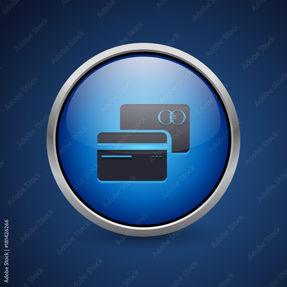 Push Button - Dark Blue Web Icon Push Button - Dark Blue Web Icon