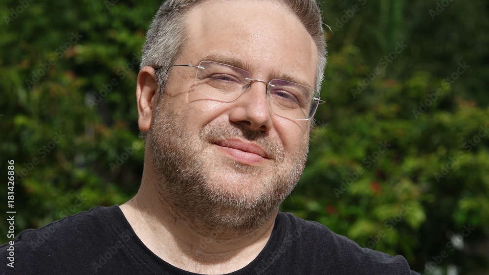 Unshaven Male And Happiness Unshaven Male And Happiness