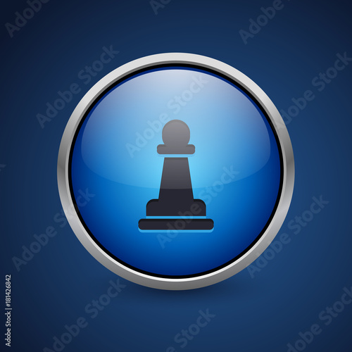 Push Button - Dark Blue Web Icon