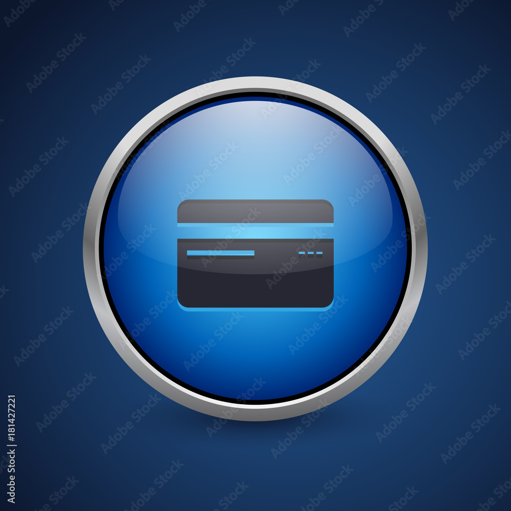 Push Button - Dark Blue Web Icon Push Button - Dark Blue Web Icon