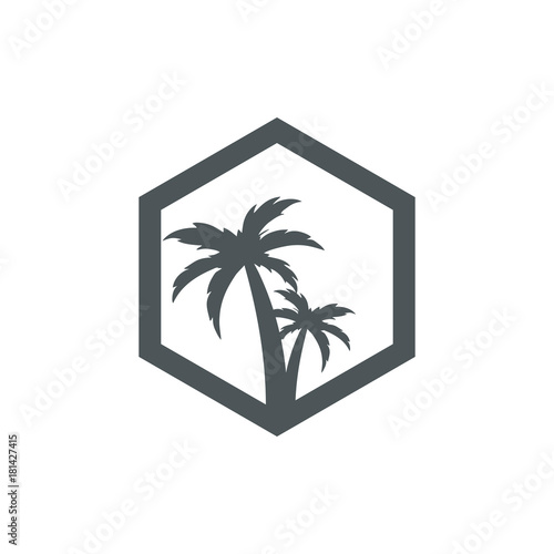 palm tree rectangular