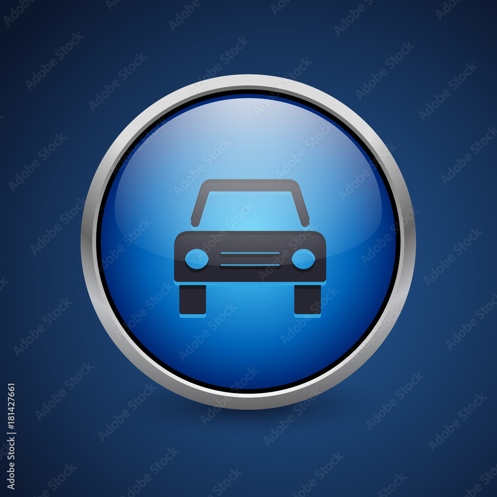 Push Button - Dark Blue Web Icon Push Button - Dark Blue Web Icon