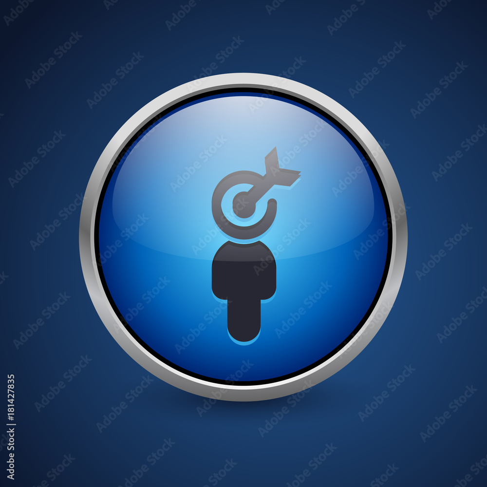 Push Button - Dark Blue Web Icon Push Button - Dark Blue Web Icon