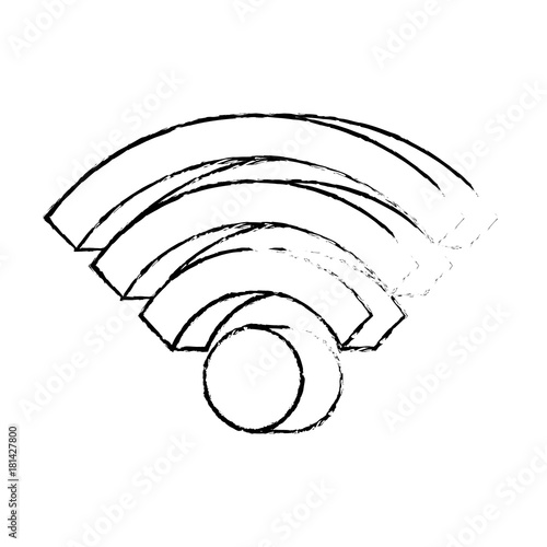 wifi internet connection digital sign vector illustration