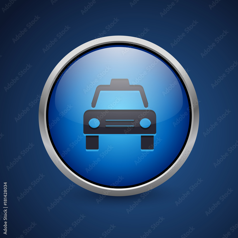 Push Button - Dark Blue Web Icon