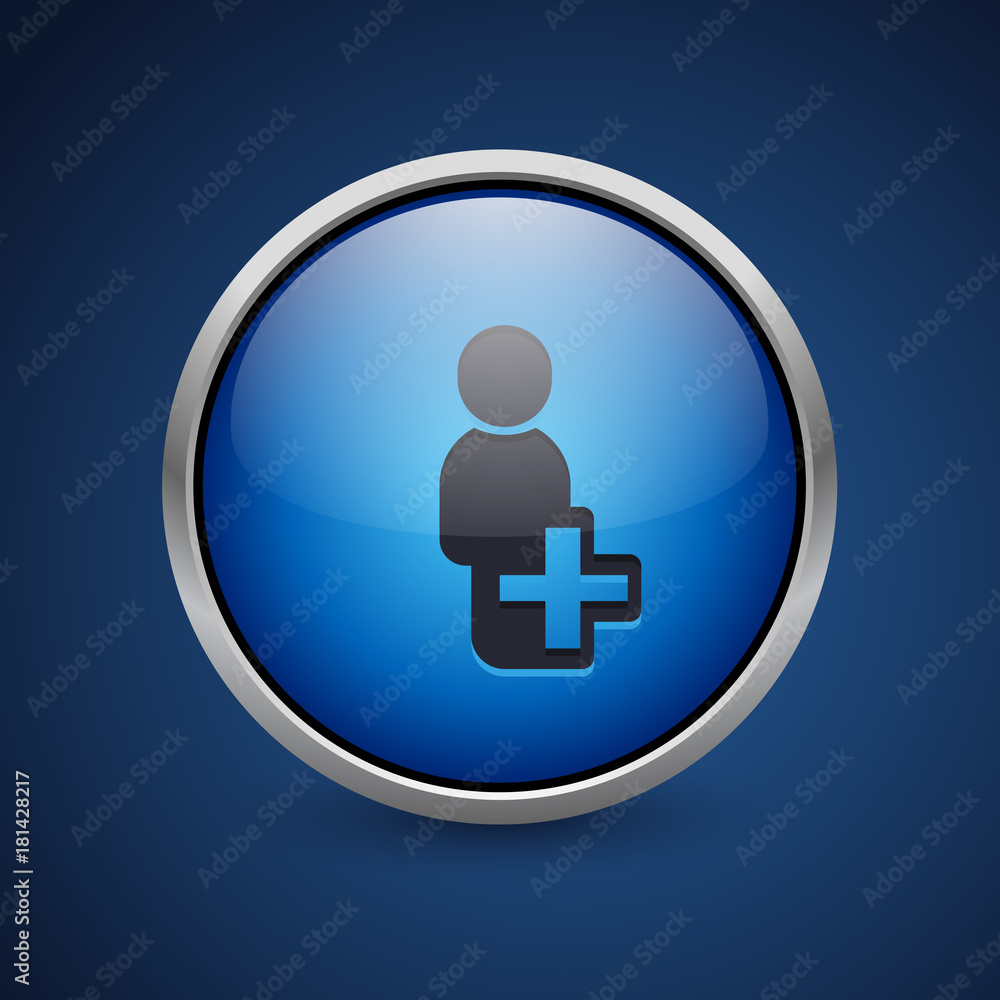 Push Button - Dark Blue Web Icon Push Button - Dark Blue Web Icon