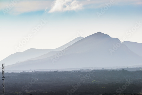 Incredible Volcanic Landscape of  Lanzarote. Canary Islands. Spain