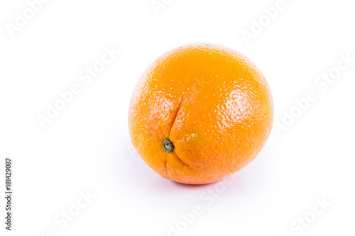 orange on white isolated
