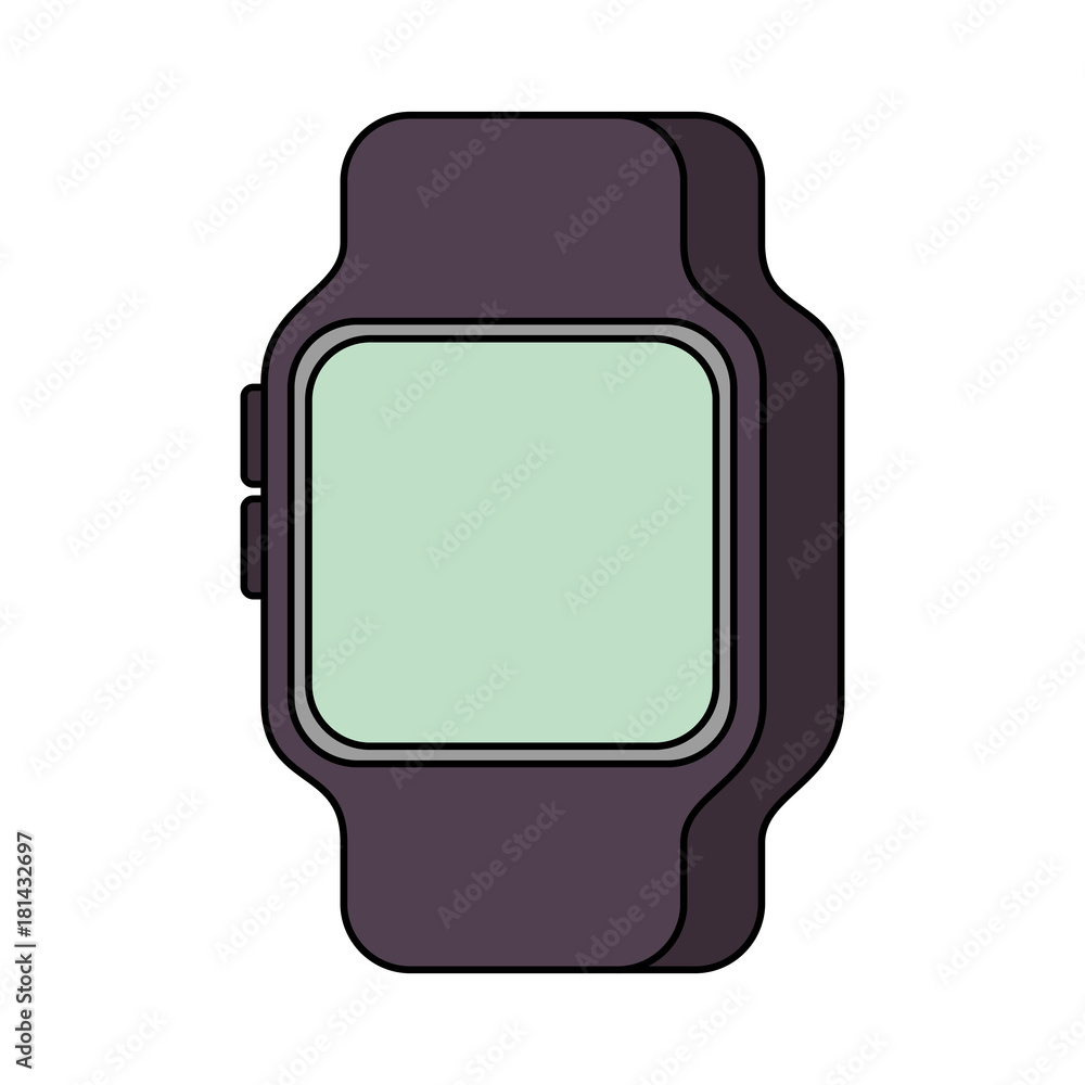smart watch device technology wireless vector illustration