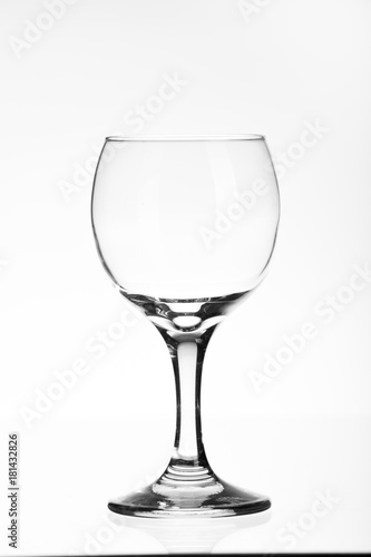 wine glass on white background