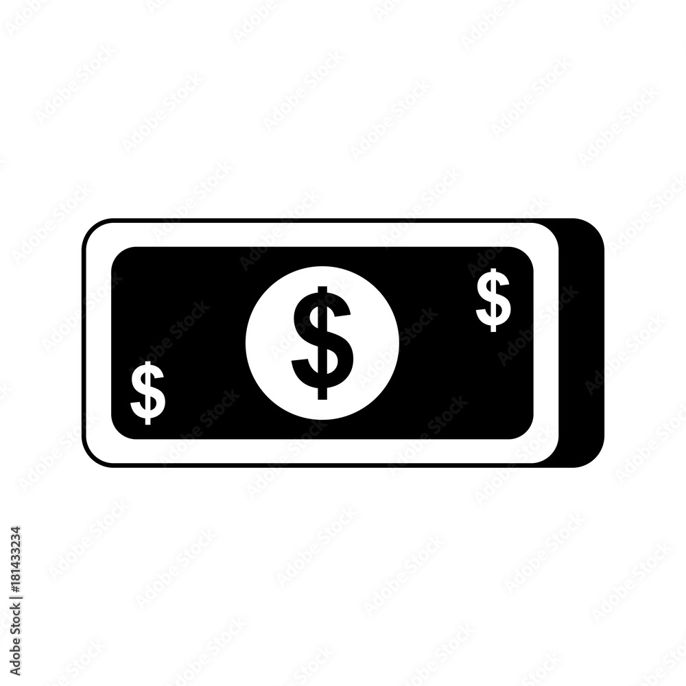 money banknote dollar cash currency icon vector illustration money banknote dollar cash currency icon vector illustration