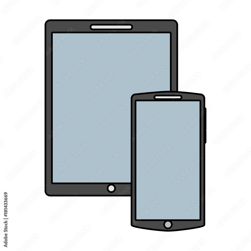 set of technologies digital responsive gadgets vector illustration set of technologies digital responsive gadgets vector illustration