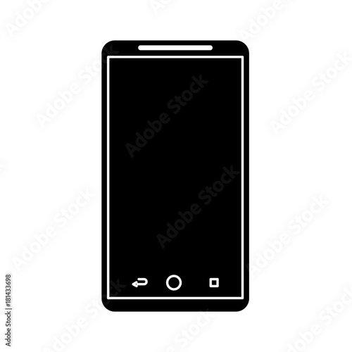 mobile phone gadget technology touch screen vector illustration