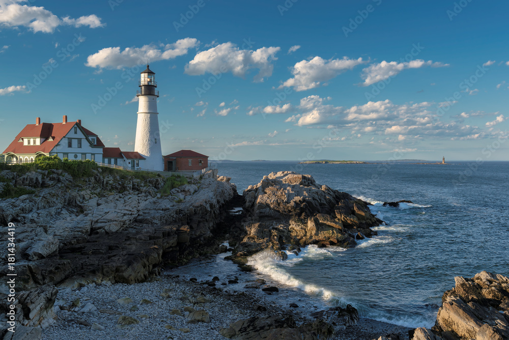 Portland Head Light in Cape Elizabeth, Maine, USA.  