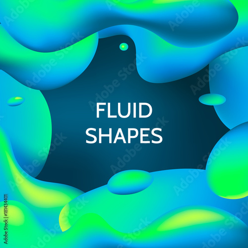 Template for cover design with fluid colorful shapes. Modern abstract background. Vector illustration.