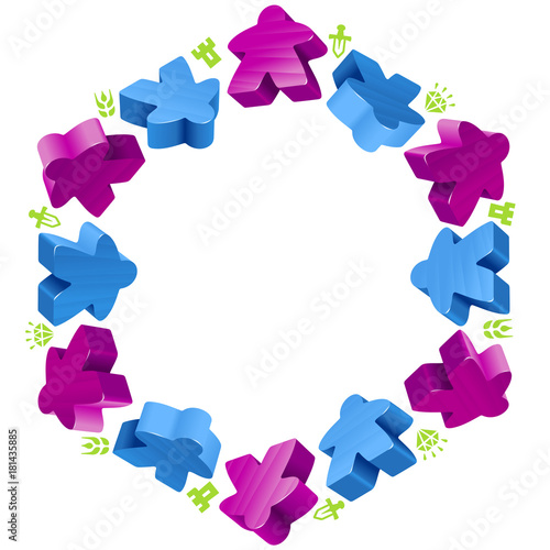 Hex frame of meeples
