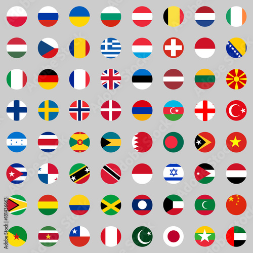 Flags of the countries of the world, a large set of flags of different countries.