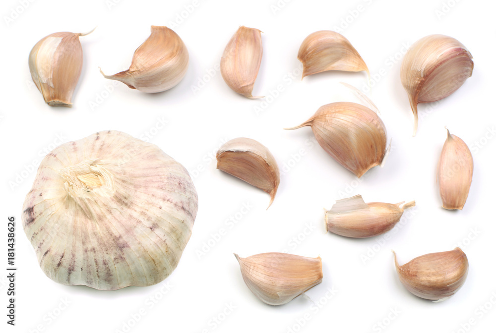 Garlic isolated on white Garlic isolated on white