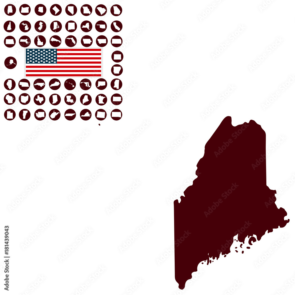 map-of-the-u-s-state-of-maine-on-a-white-background-stock-vector-adobe-stock