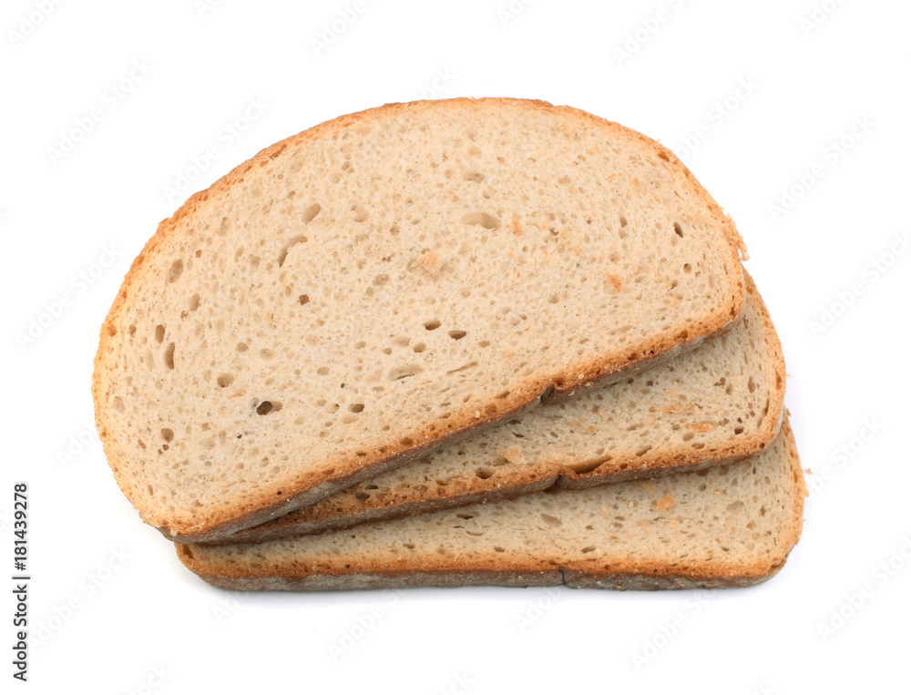 Slices of bread isolated Slices of bread isolated