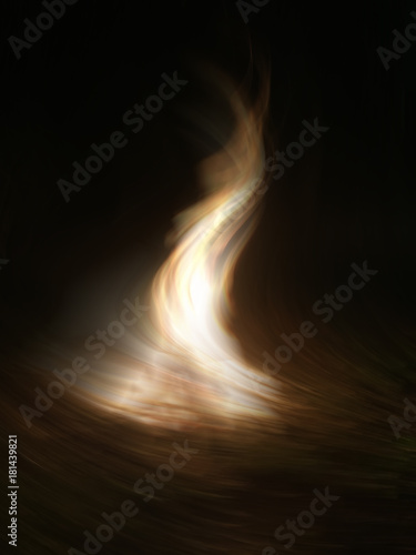 Blurry bonfire flame. Hellfire.