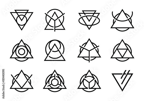 Abstract Triangle Icon Design collections