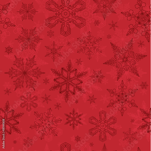 Christmas Snow pattern. snowflakes