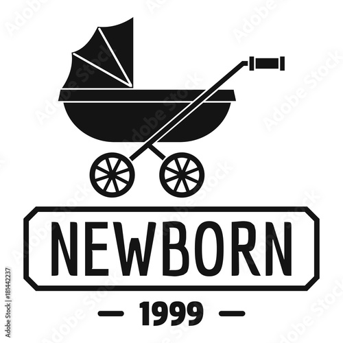 Pram logo, simple black style