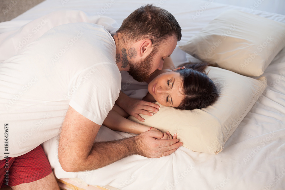 a man with a woman in the morning woke up in a bedroom dream a man with a woman in the morning woke up in a bedroom dream