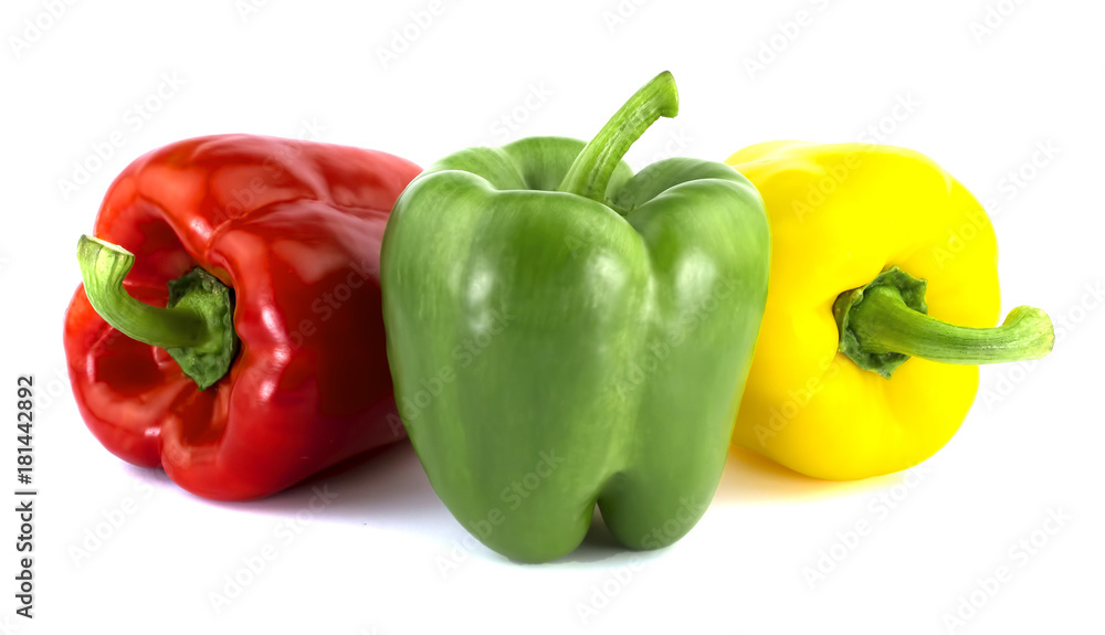 Bulgarian pepper isolated on white background Bulgarian pepper isolated on white background