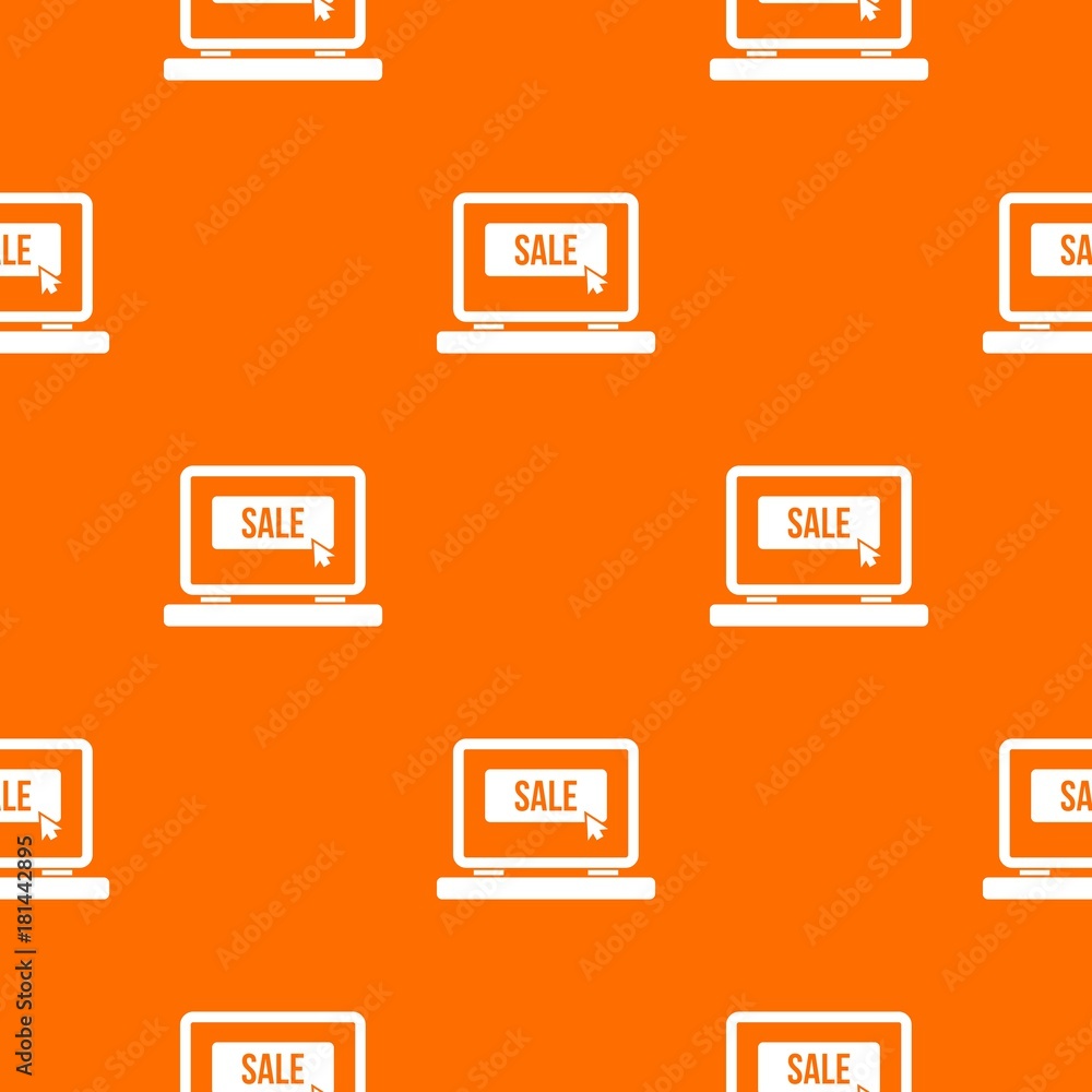 Button sale on laptop pattern seamless Button sale on laptop pattern seamless