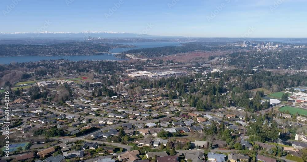Aerial View of Bellevue Downtown Seattle City Skyline Aerial View of Bellevue Downtown Seattle City Skyline